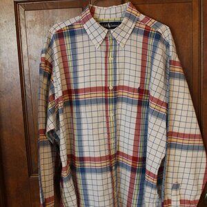 MENS LONG SLEEVE RALPH LAUREN SIZE LARGE MULTI COLOR